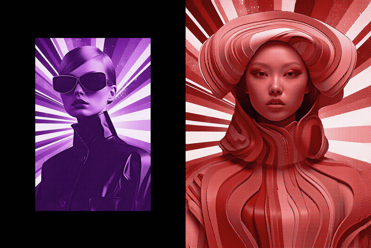 Pop Art Halftone Photo Effect 3