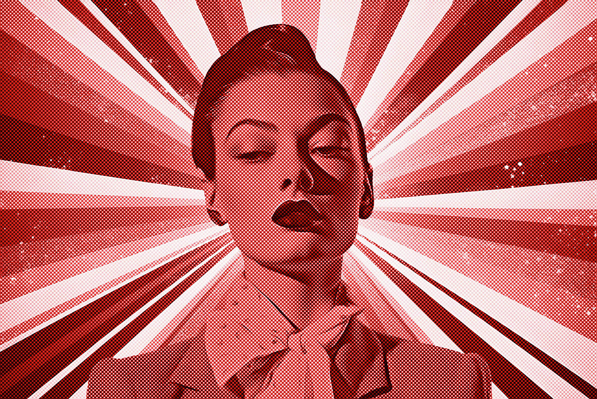 Pop Art Halftone Photo Effect 4