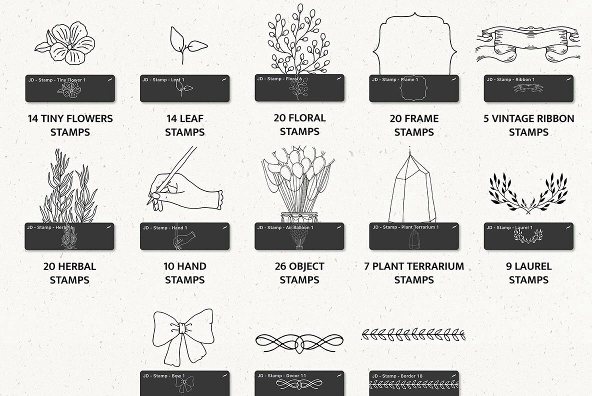 Stamps   Brushes Collection 3