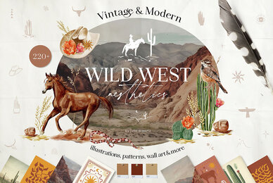 Wild West Watercolor Western Collection