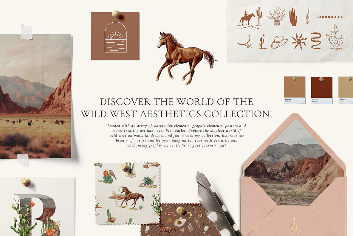 Wild West Watercolor Western Collection 2