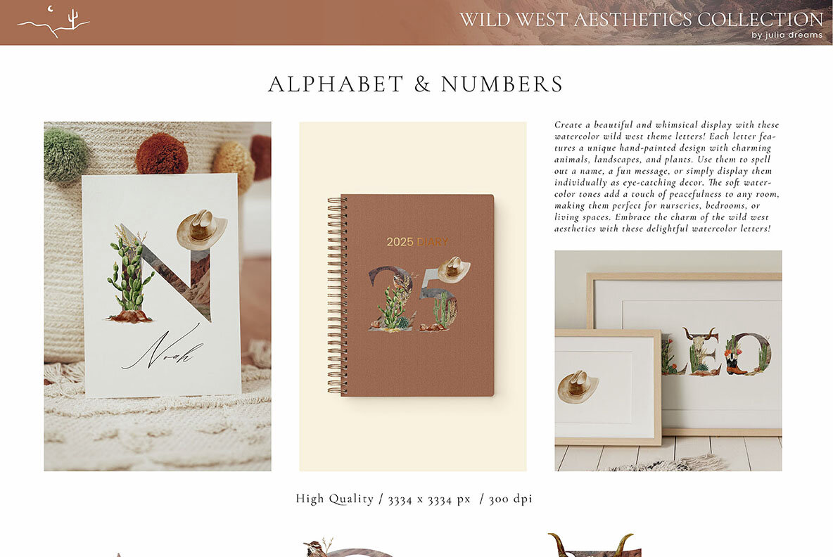 Wild West Watercolor Western Collection 5