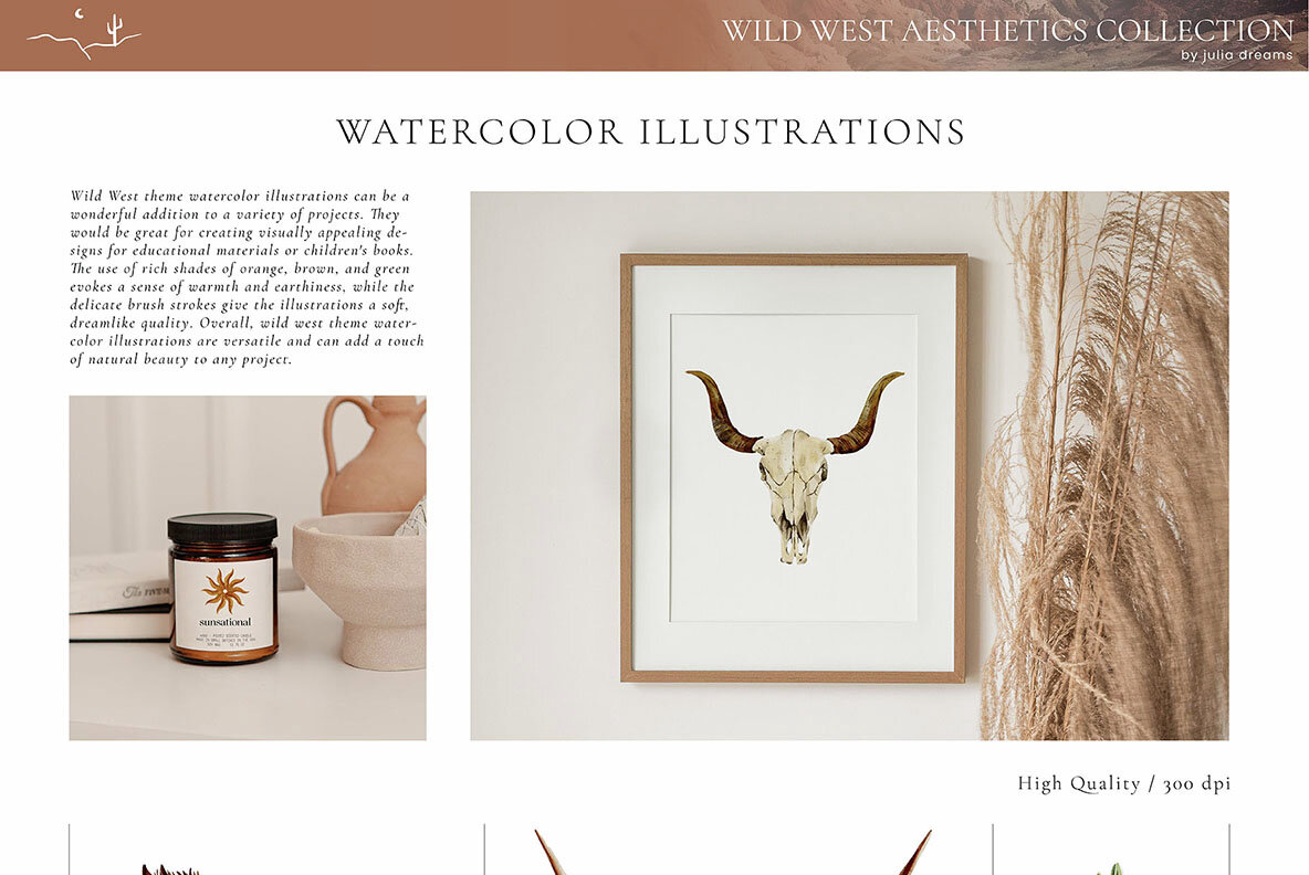 Wild West Watercolor Western Collection 8