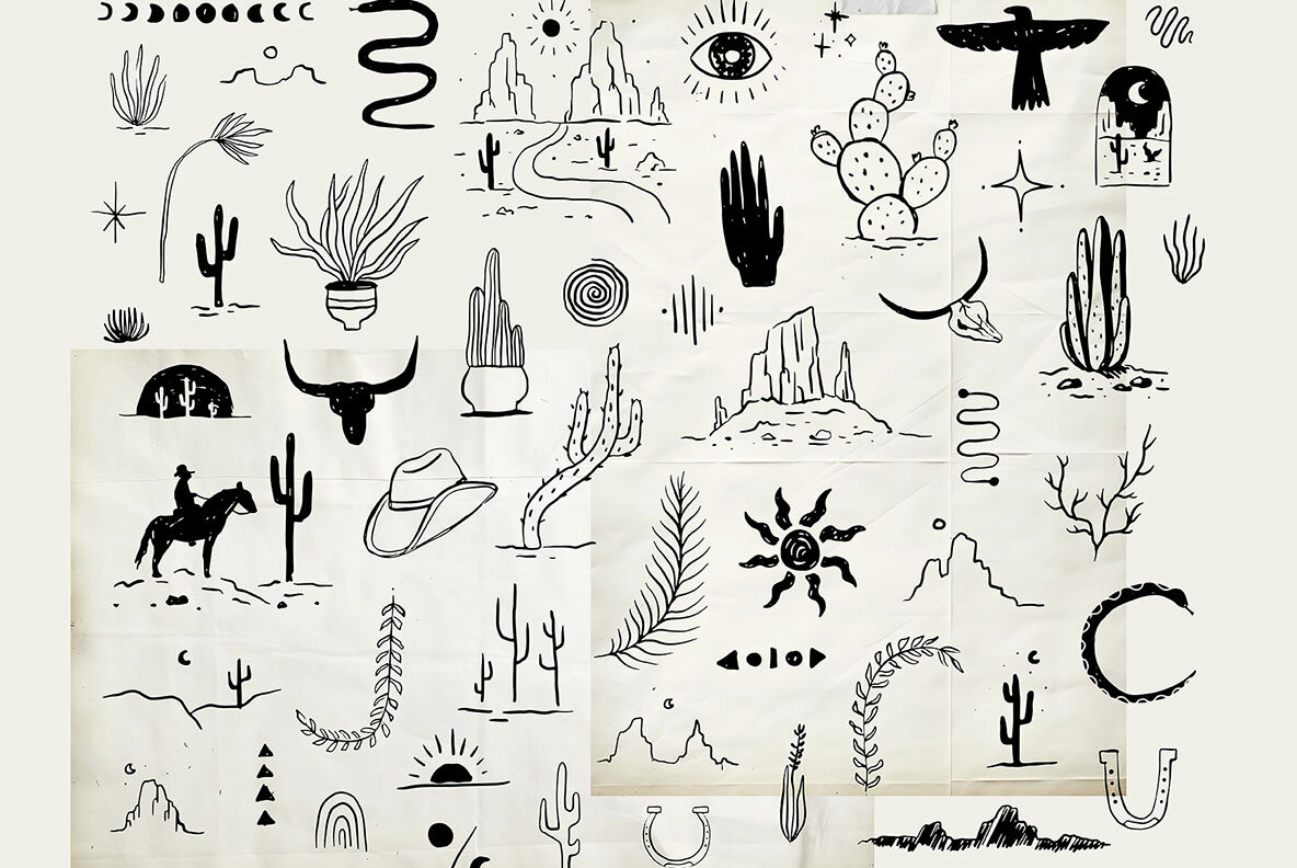 Wild West Watercolor Western Collection 11