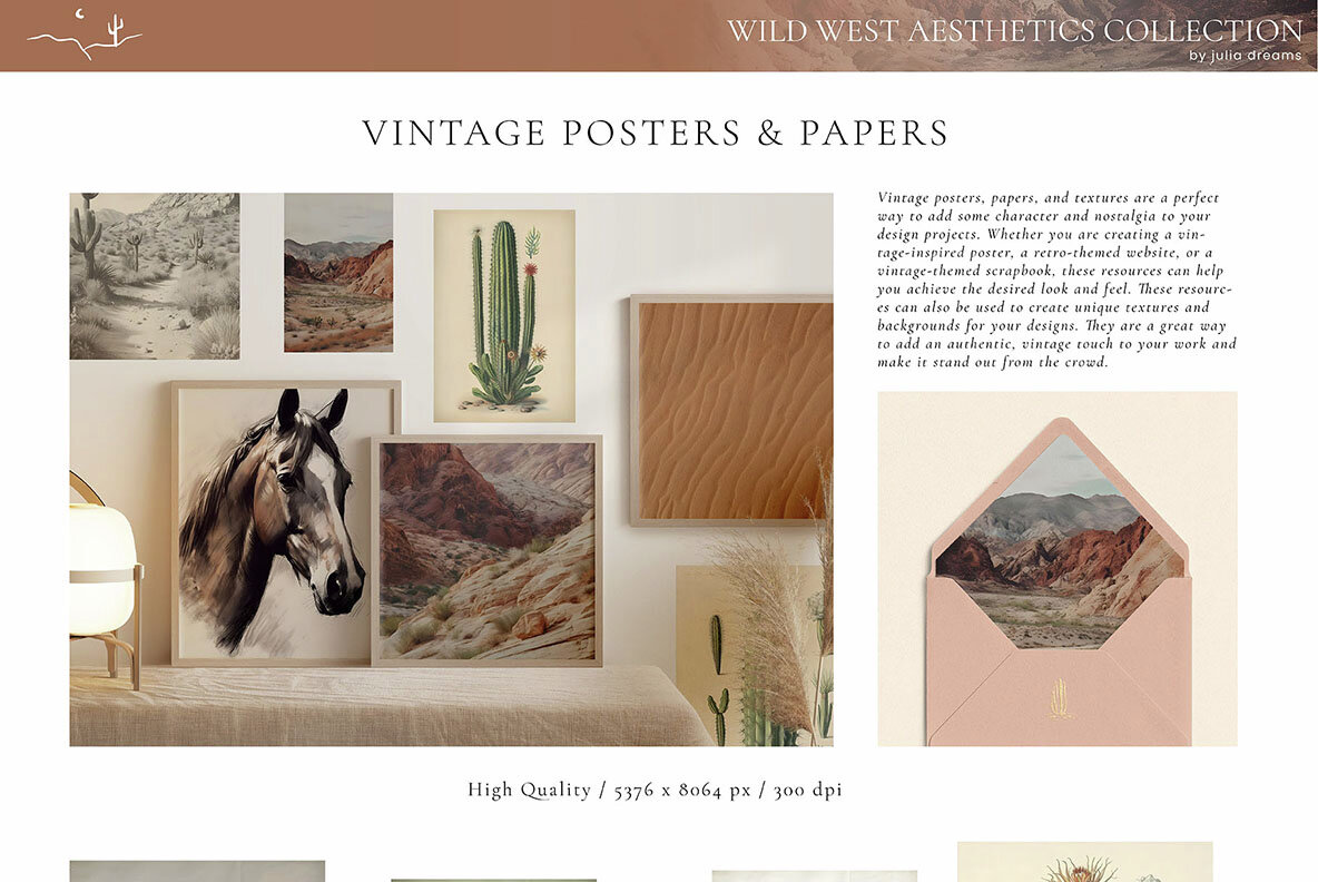 Wild West Watercolor Western Collection 13