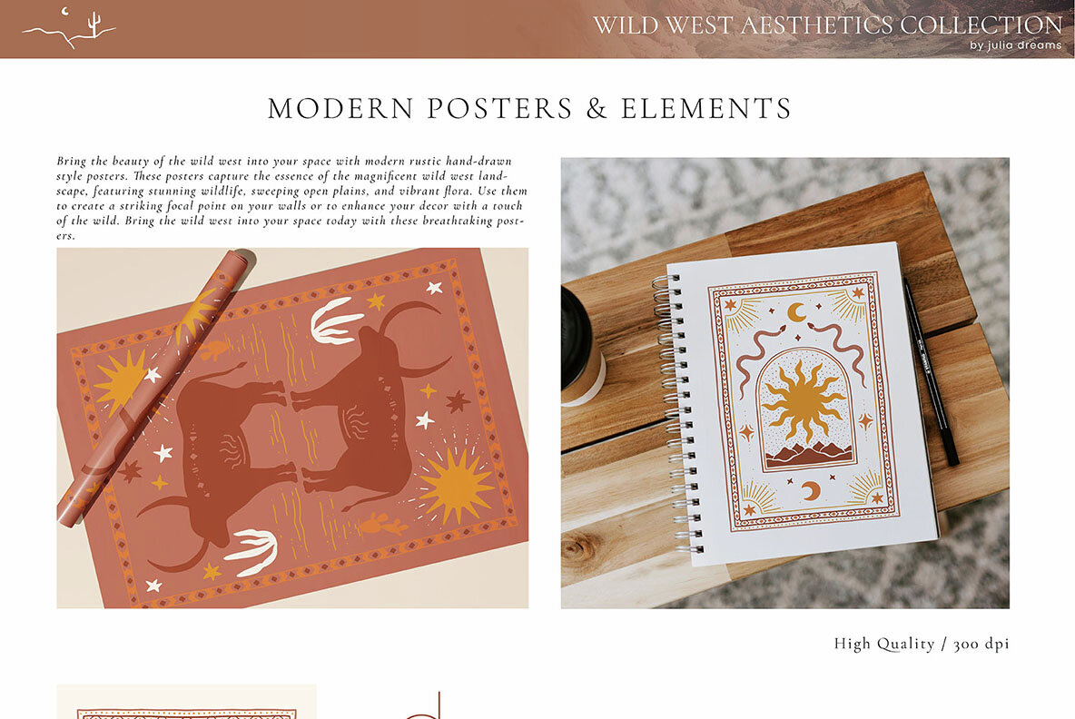 Wild West Watercolor Western Collection 15