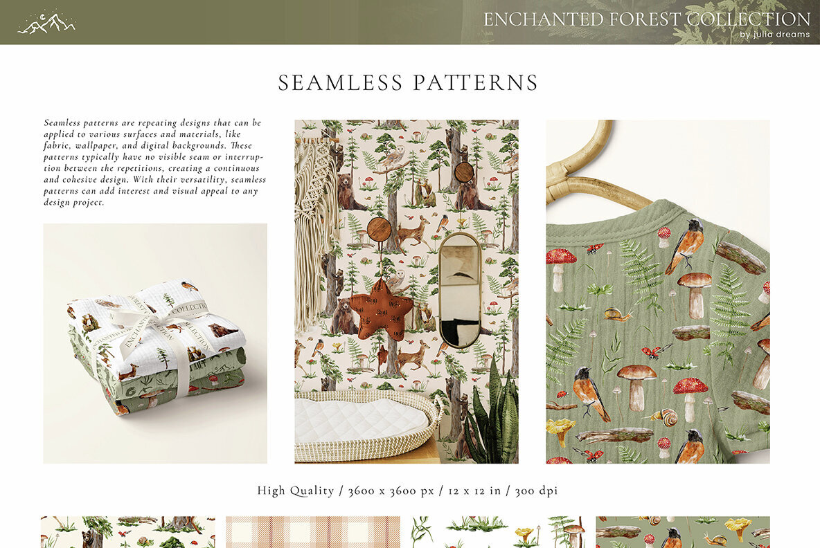 Enchanted Forest Watercolor Collection 3