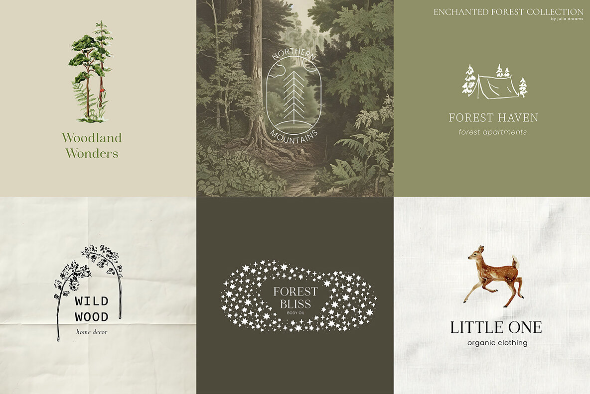 Enchanted Forest Watercolor Collection 12