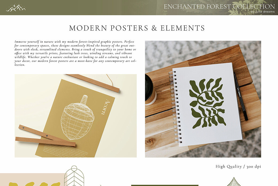 Enchanted Forest Watercolor Collection 15