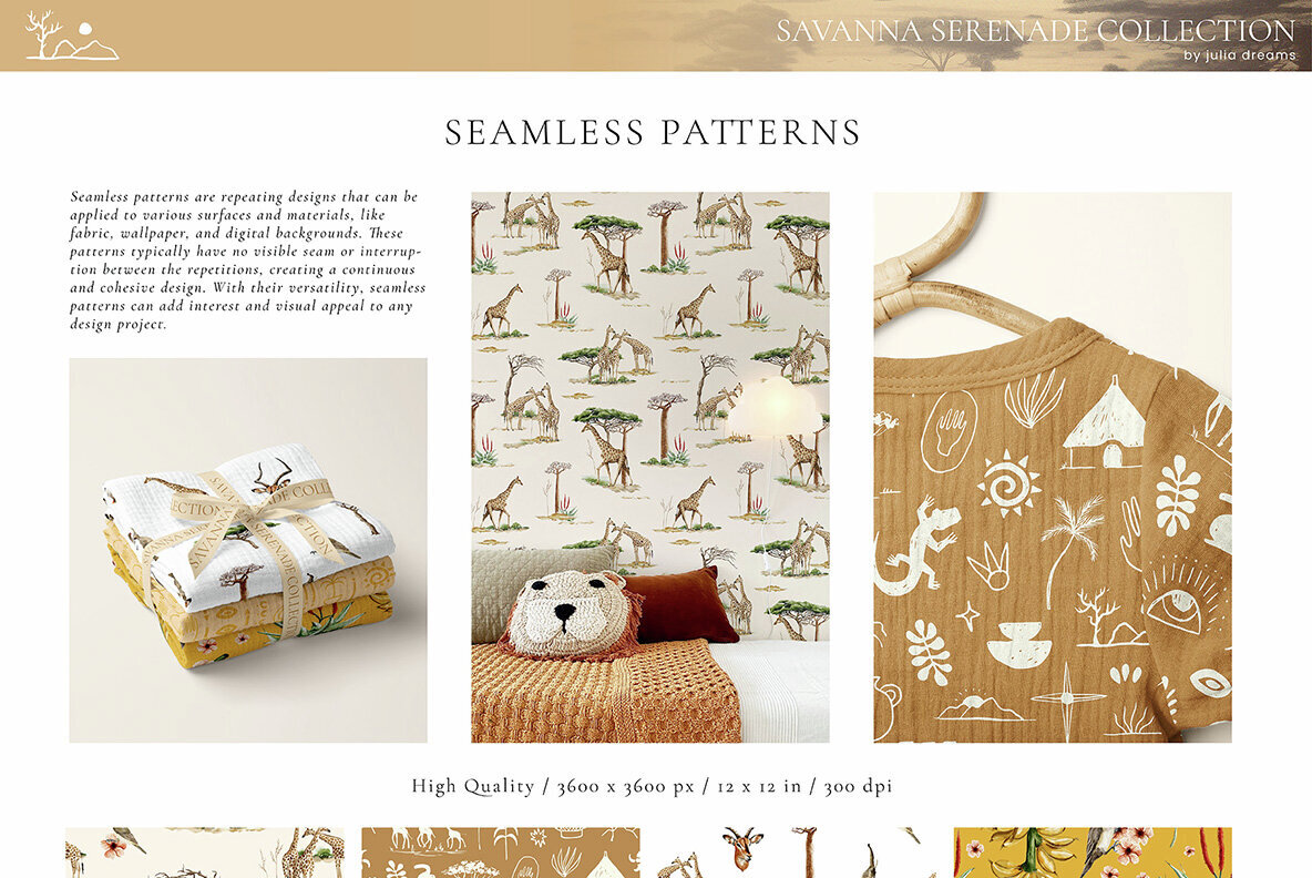 Savanna Serenade Watercolor Collection 3