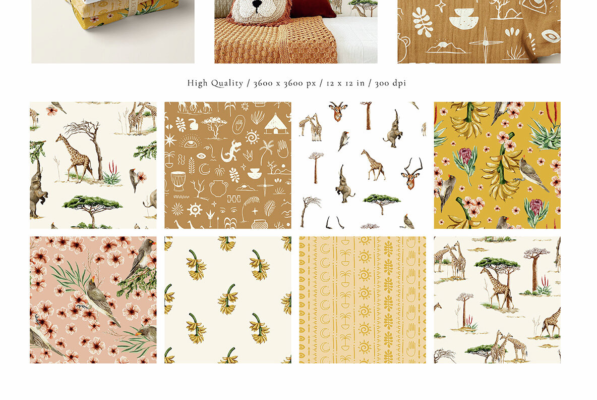 Savanna Serenade Watercolor Collection 4