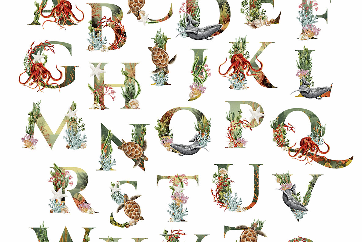 Underwater Watercolor Ocean Collection 6