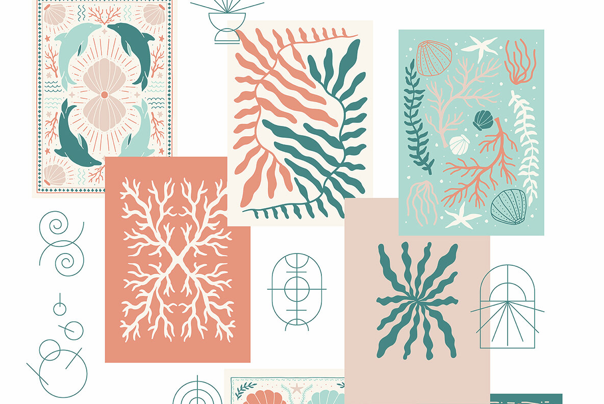 Underwater Watercolor Ocean Collection 16