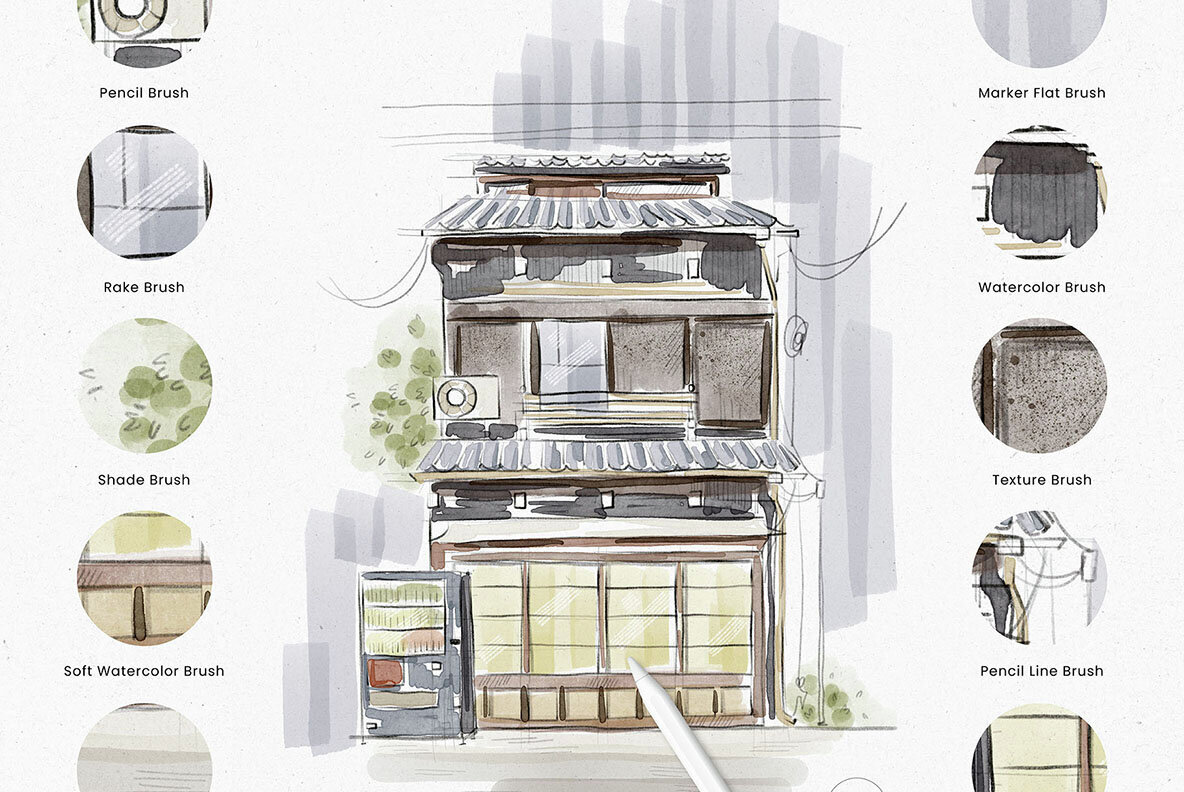 Sketchbook Procreate Brushes Mixed Media 2