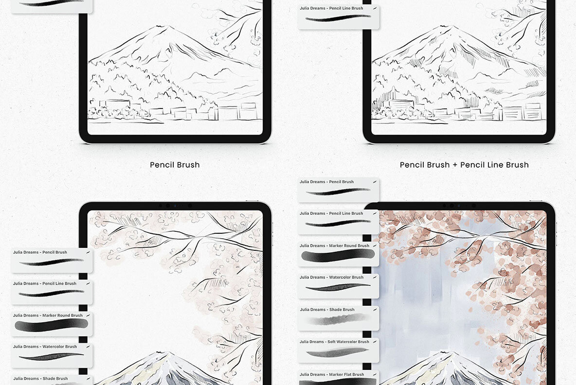 Sketchbook Procreate Brushes Mixed Media 3