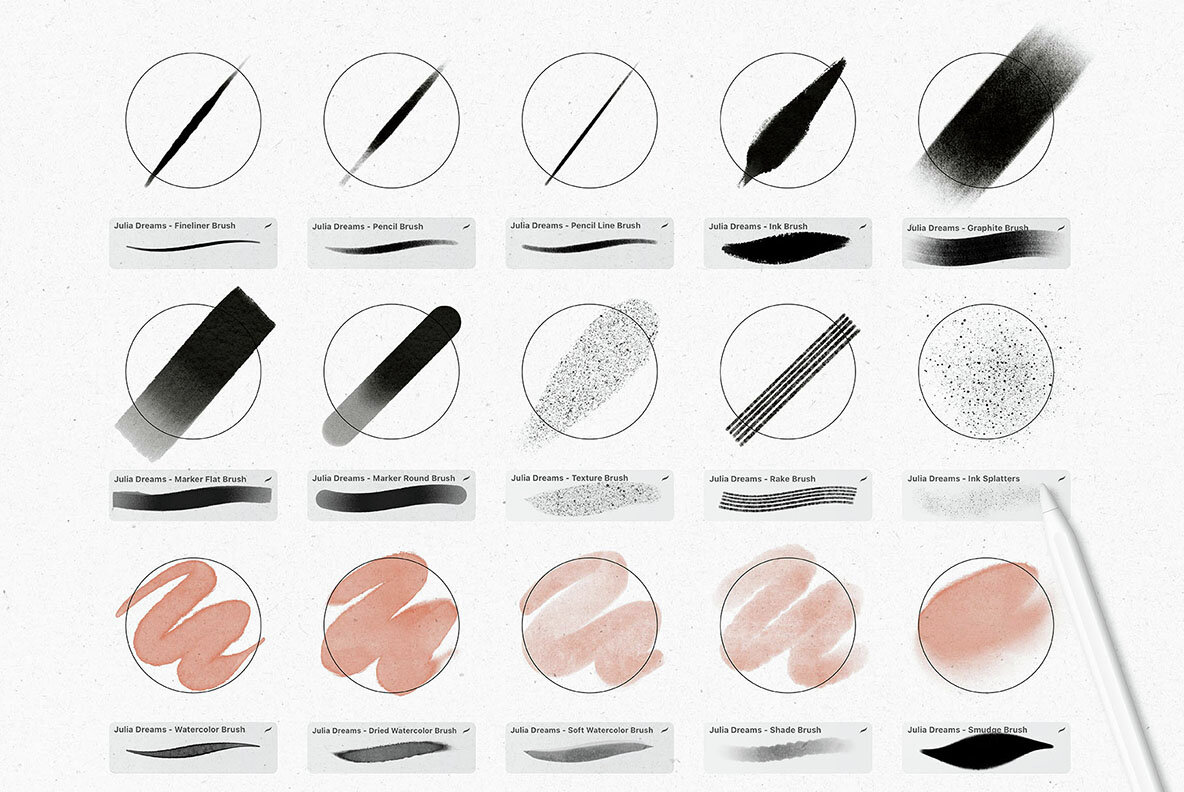 Sketchbook Procreate Brushes Mixed Media 4