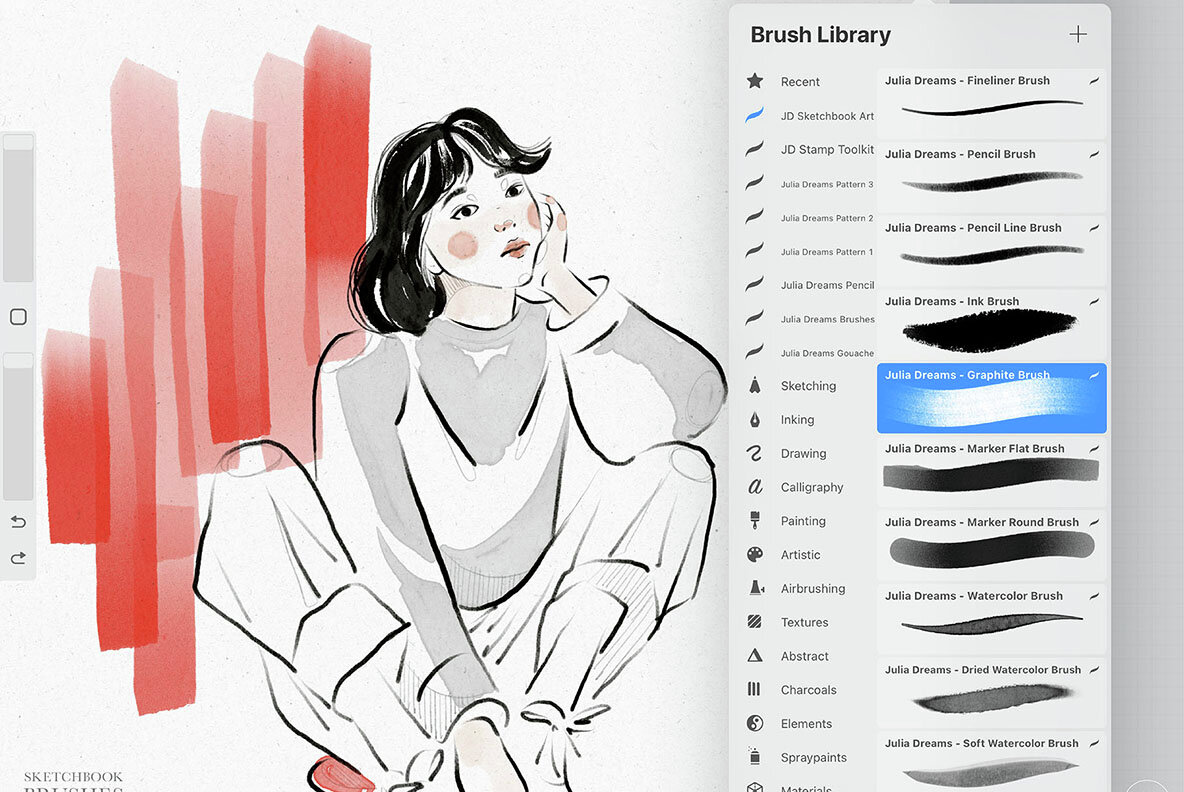 Sketchbook Procreate Brushes Mixed Media 9