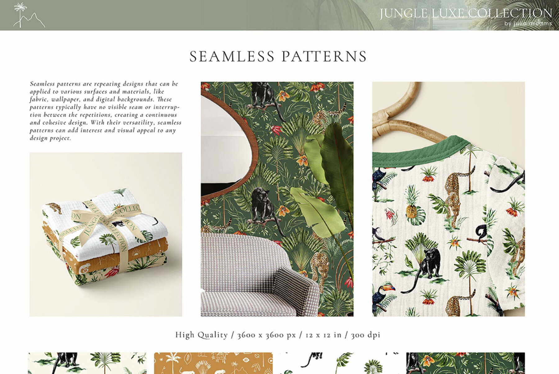 Jungle Luxe Watercolor Tropical Collection 3