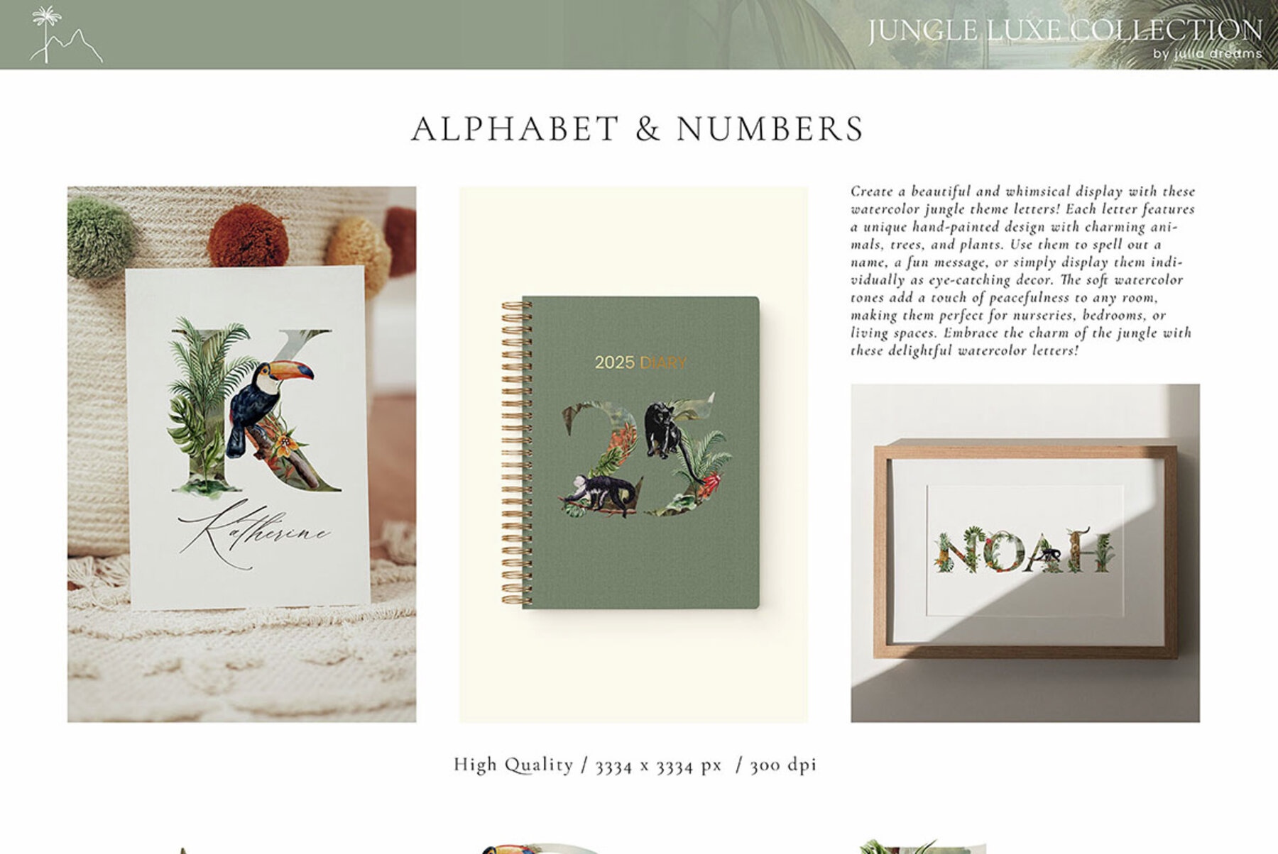 Jungle Luxe Watercolor Tropical Collection 5