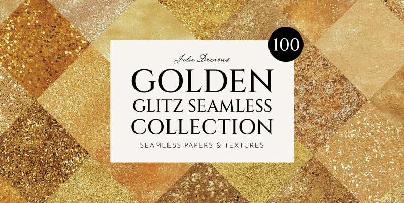 Golden Glitz Textures Gold Foil