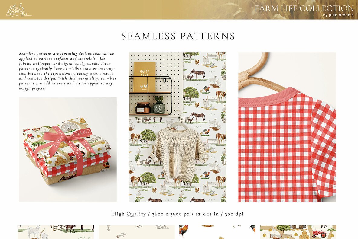 Farm Life Animals Watercolor Collection 3