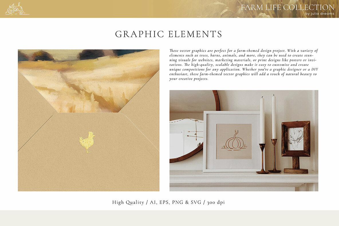 Farm Life Animals Watercolor Collection 10