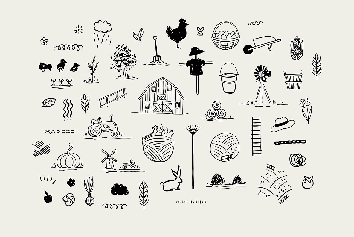 Farm Life Animals Watercolor Collection 11