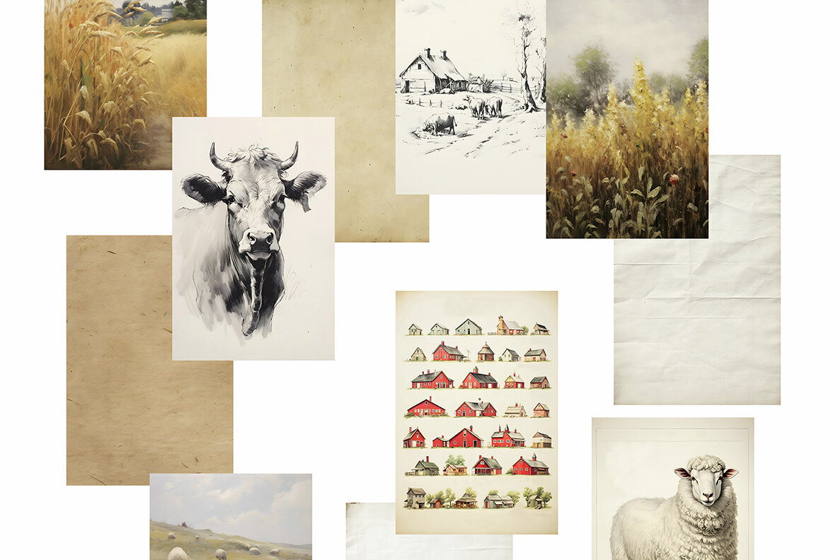 Farm Life Animals Watercolor Collection 14