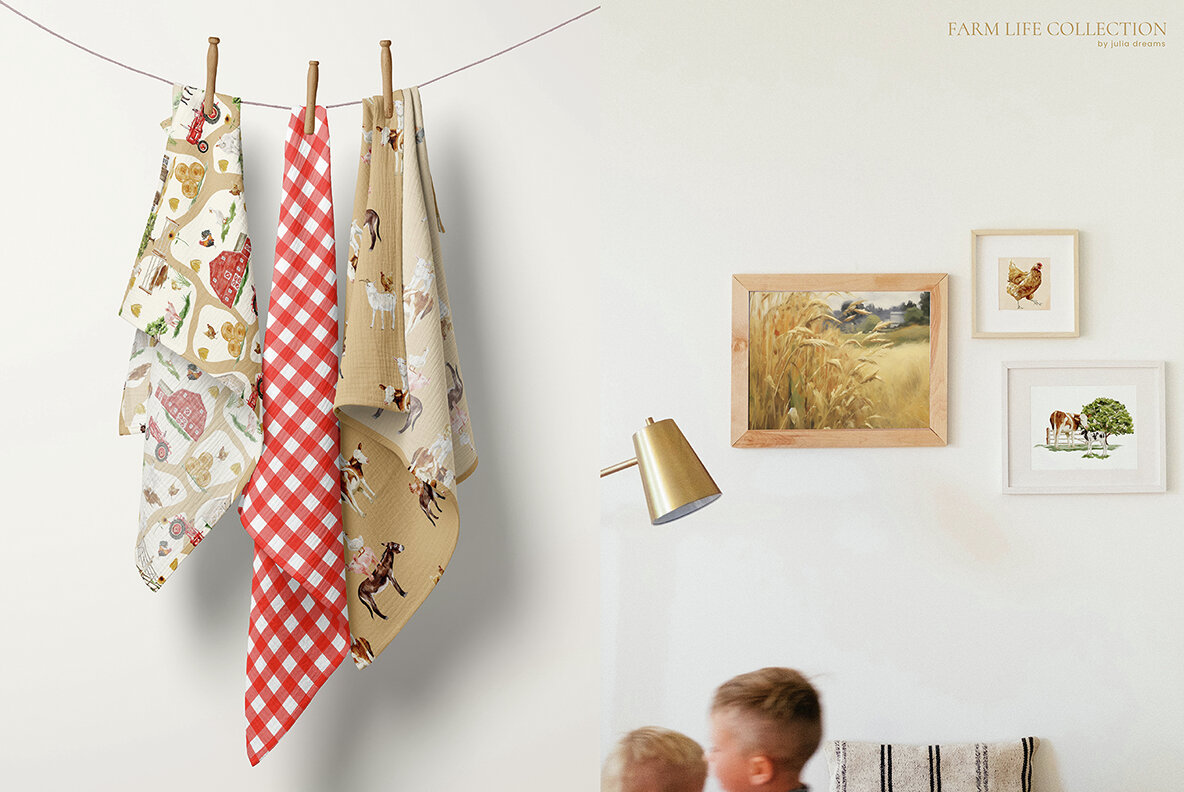 Farm Life Animals Watercolor Collection 19