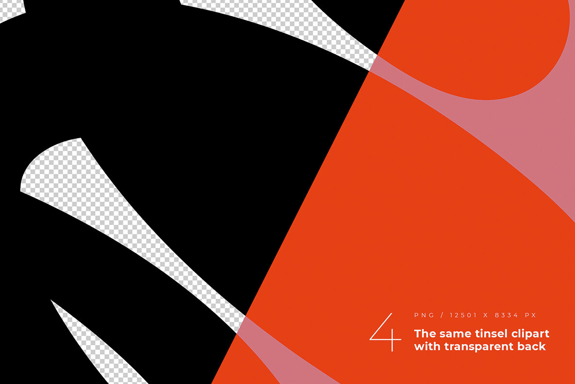 Tinsel Christmas Themed Shapes and Composition 14