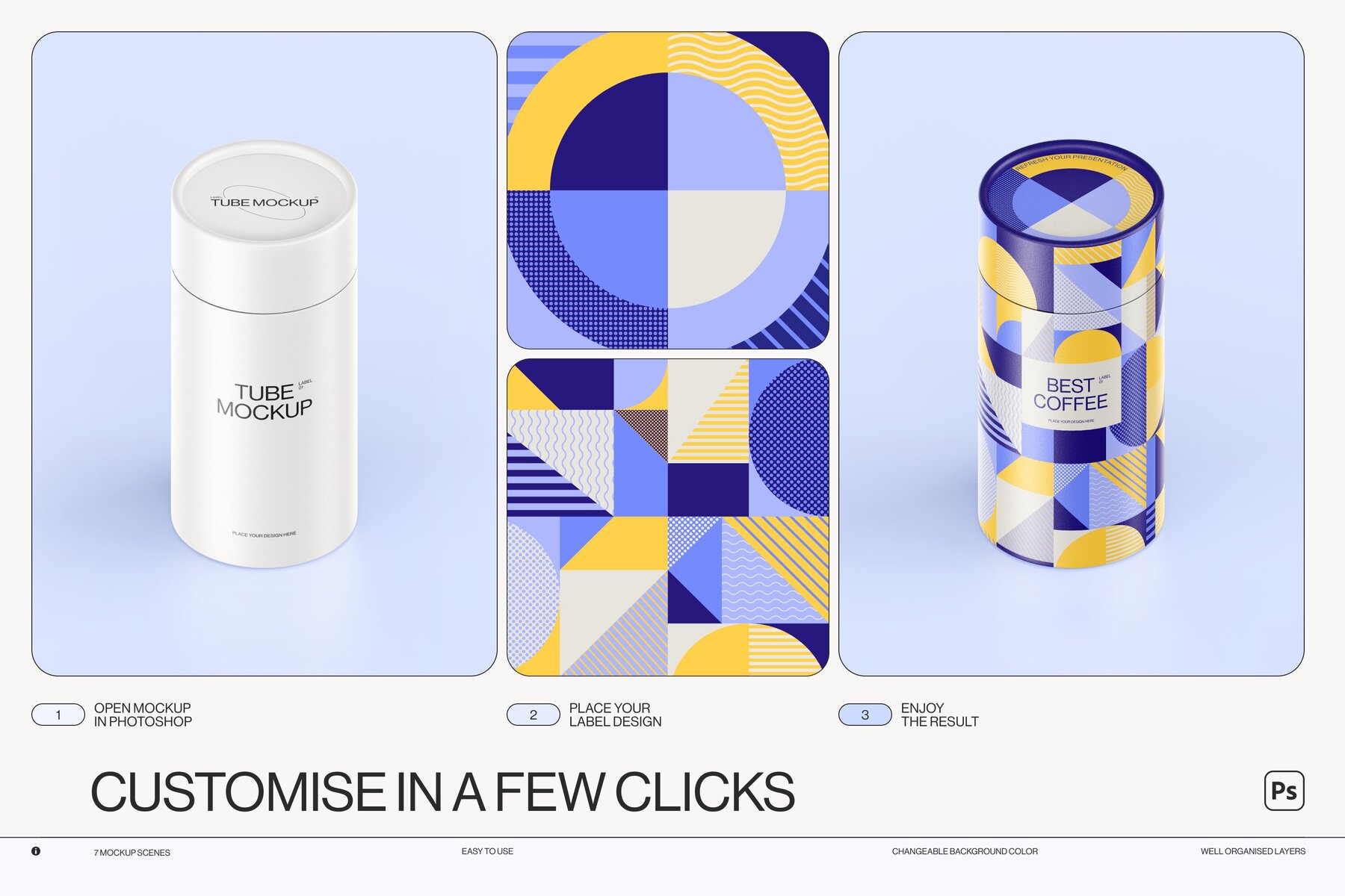 Paper Tube Package Mockup Set 2 4