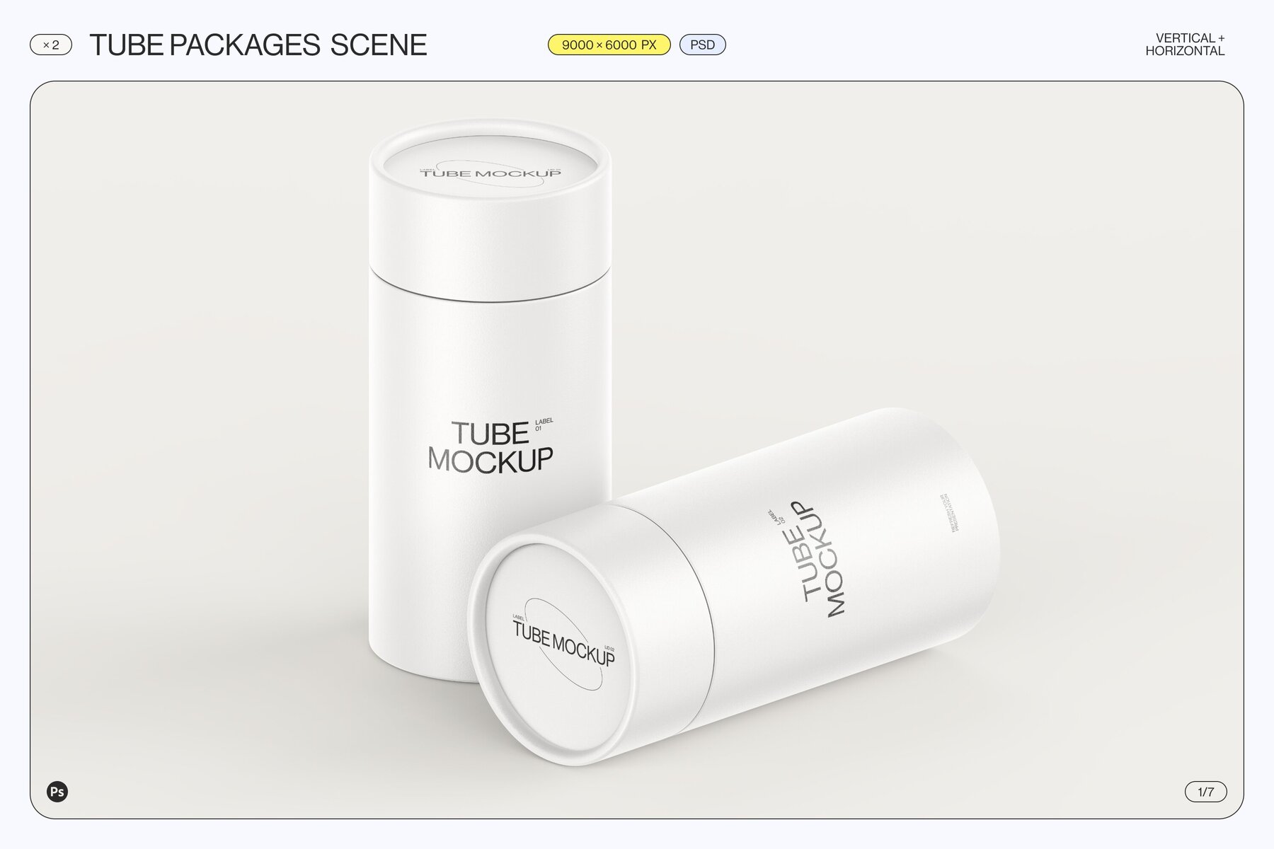 Paper Tube Package Mockup Set 2 5