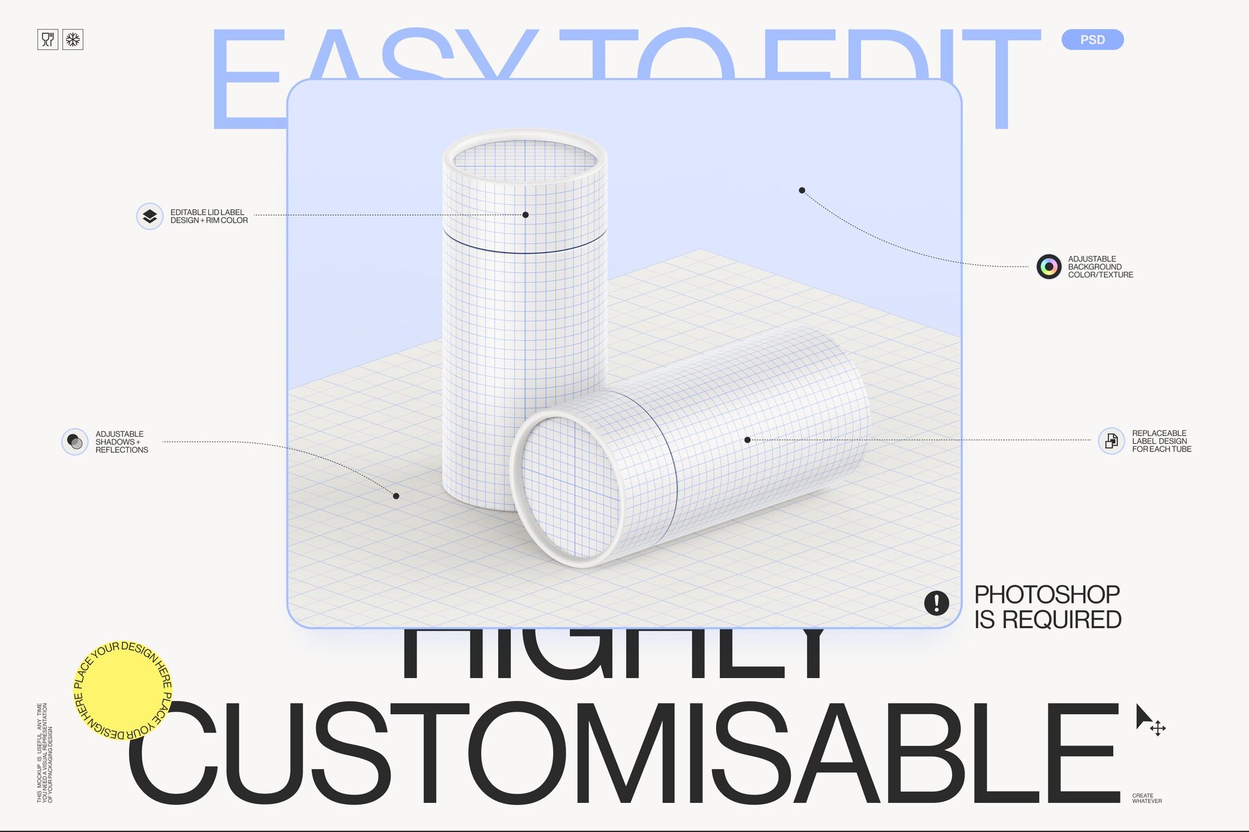 Paper Tube Package Mockup Set 2 7