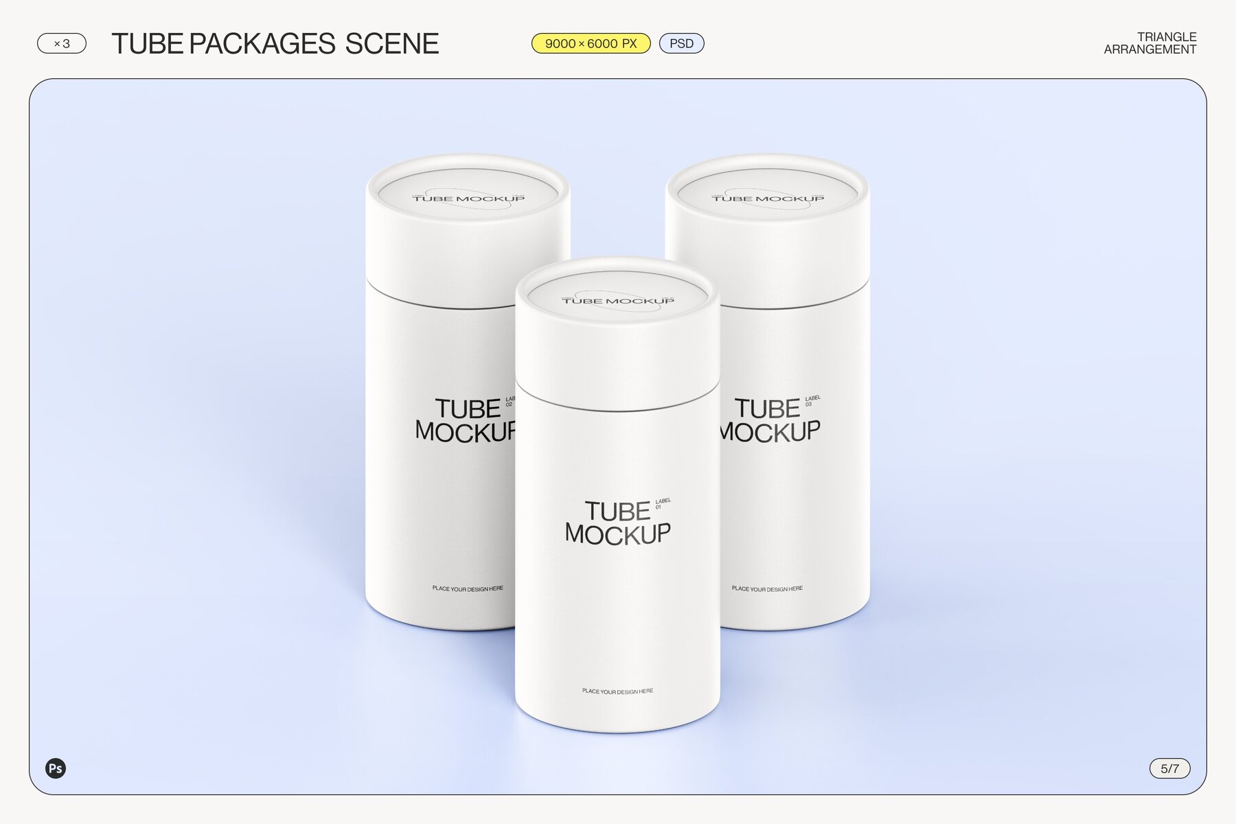 Paper Tube Package Mockup Set 2 10