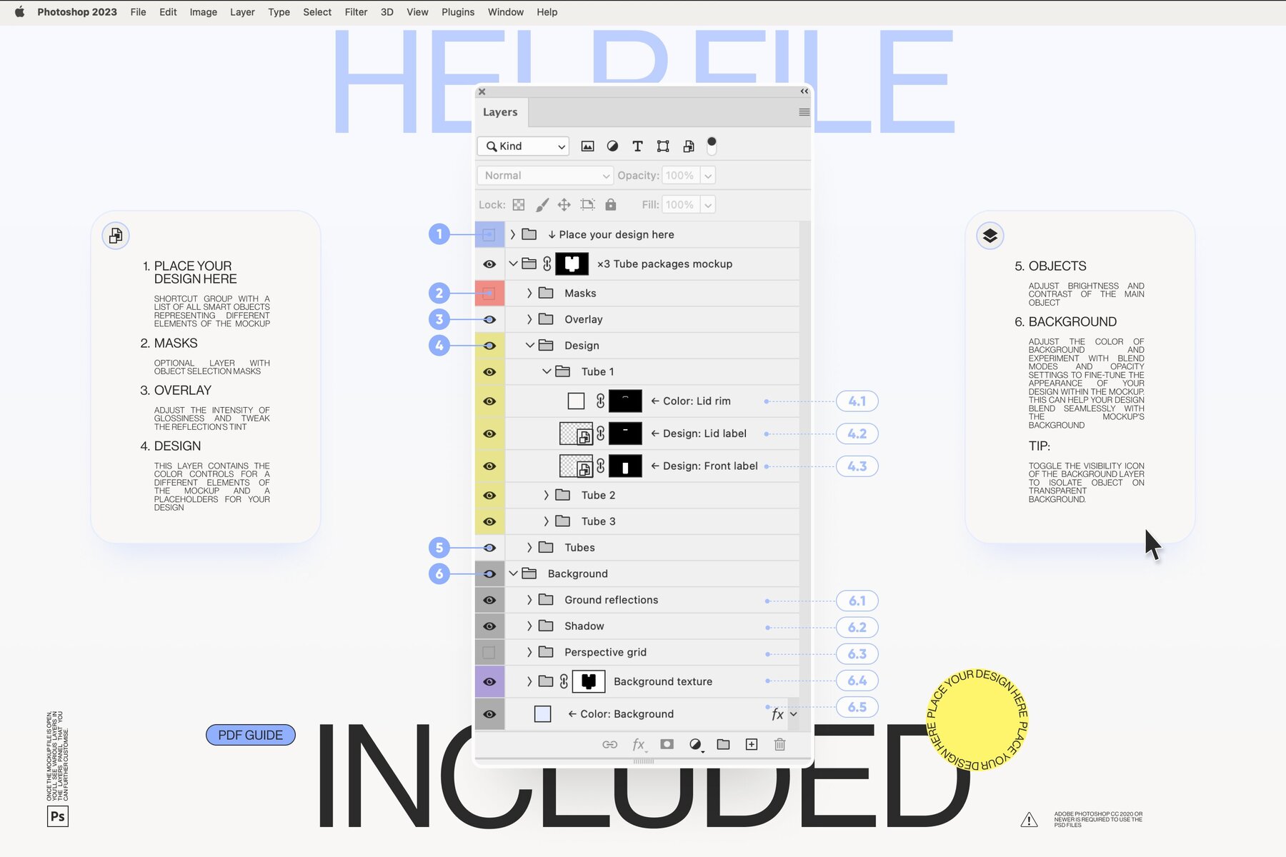 Paper Tube Package Mockup Set 2 11