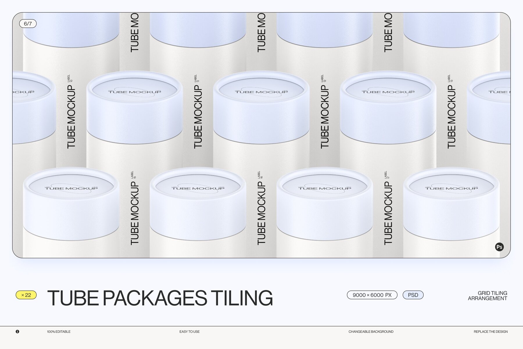 Paper Tube Package Mockup Set 2 13