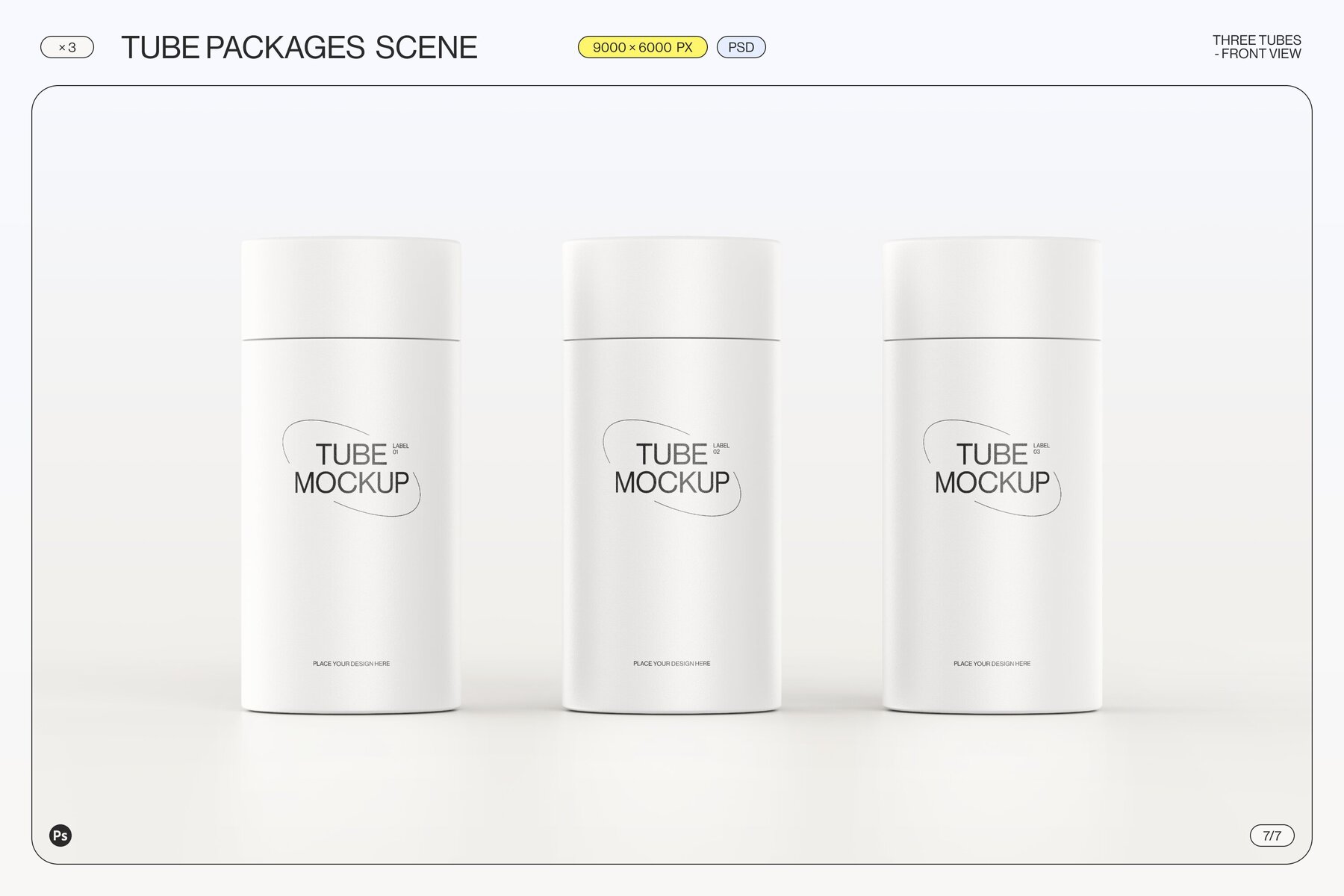 Paper Tube Package Mockup Set 2 15