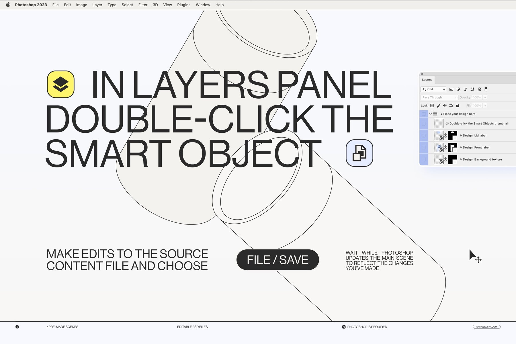 Paper Tube Package Mockup Set 2 16