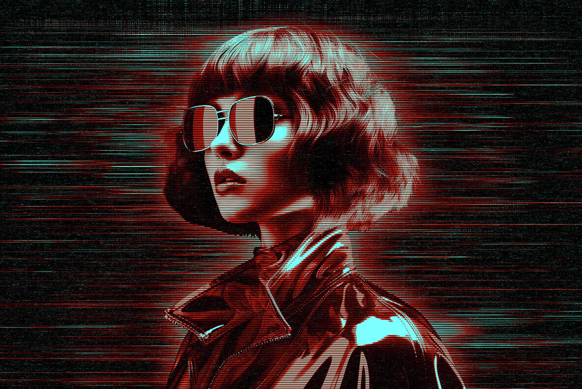 Cyber Hologram Photo Effect 2