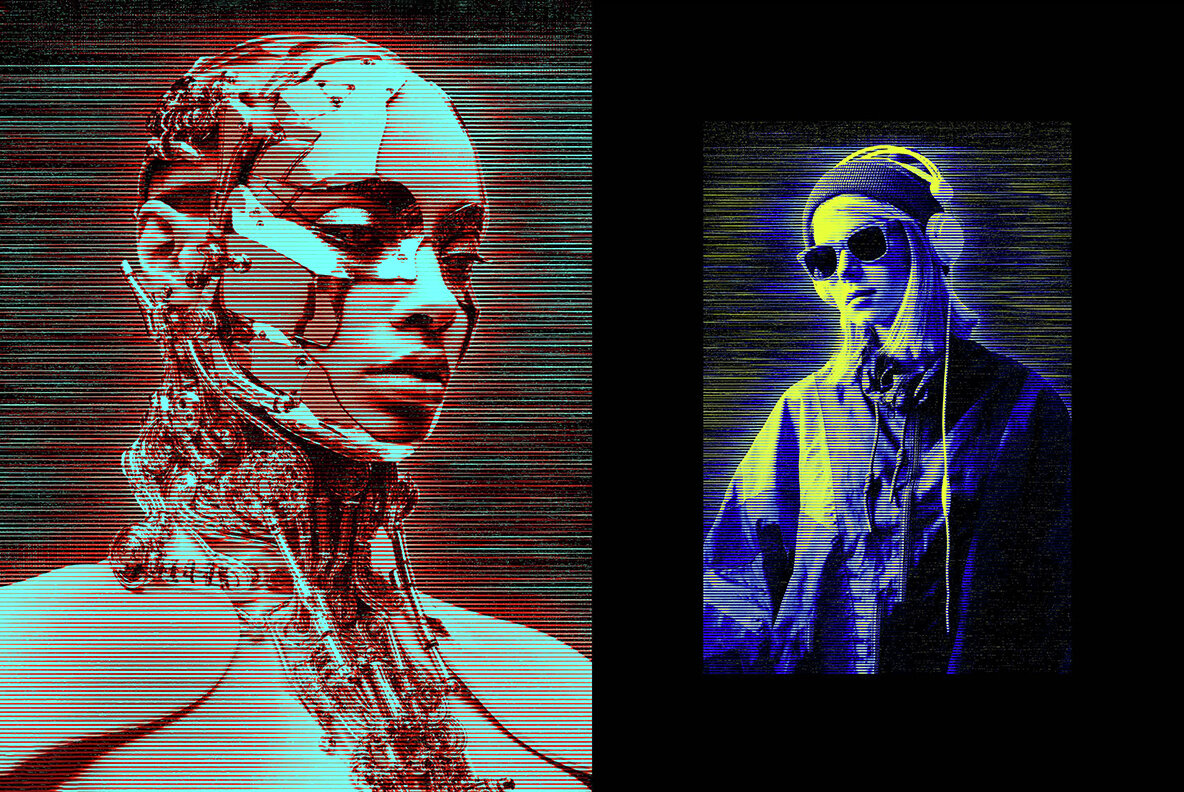 Cyber Hologram Photo Effect 5