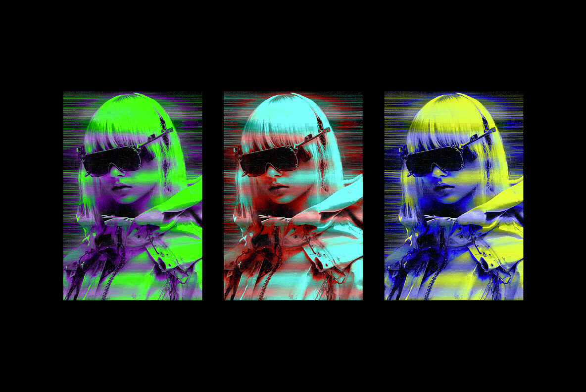 Cyber Hologram Photo Effect 6