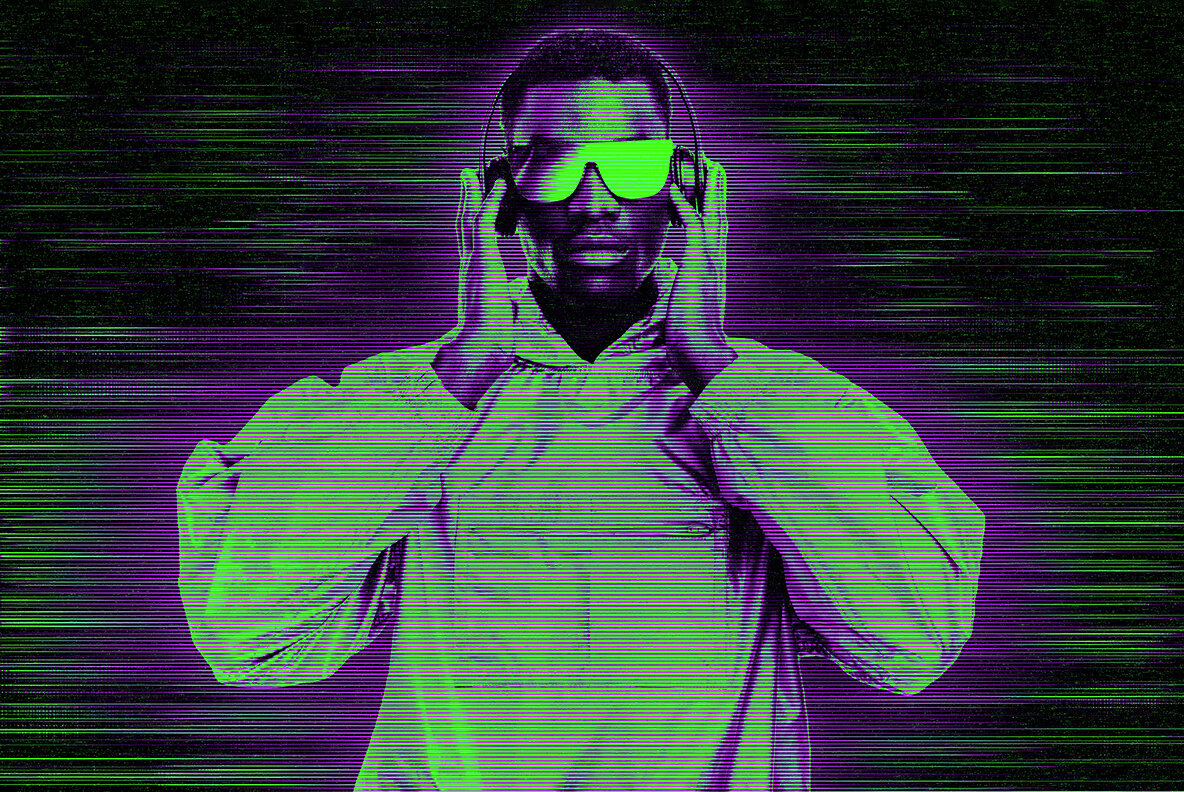 Cyber Hologram Photo Effect 7