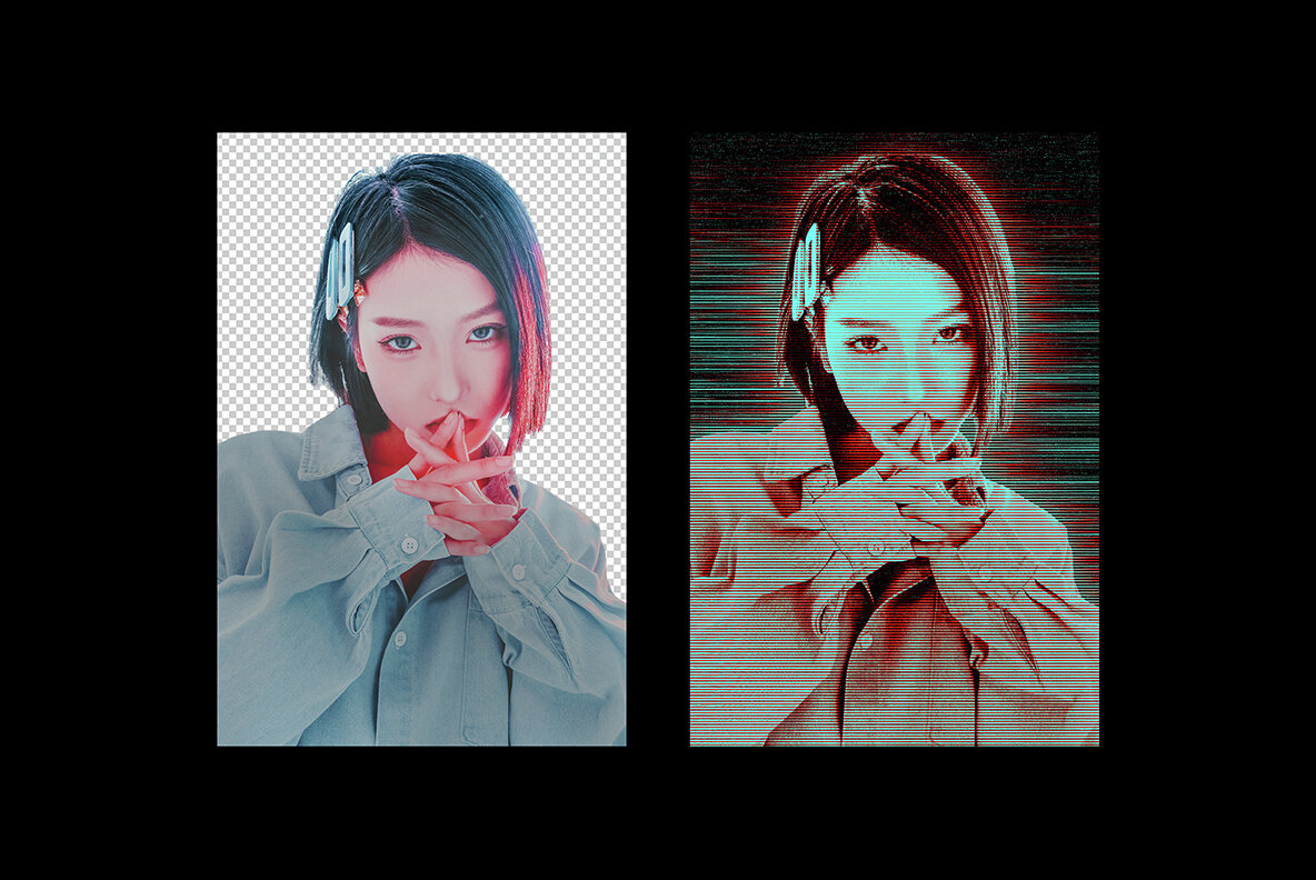 Cyber Hologram Photo Effect 8