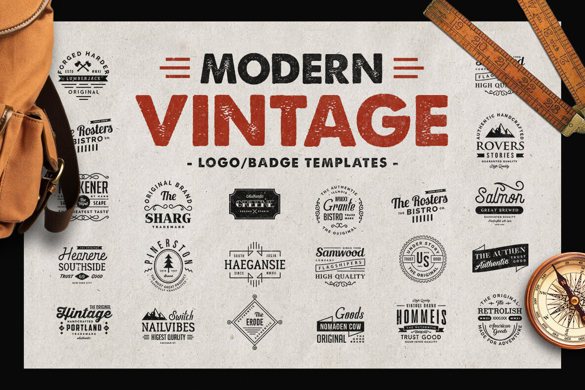 Modern Vintage Logo   Badge Templates 1