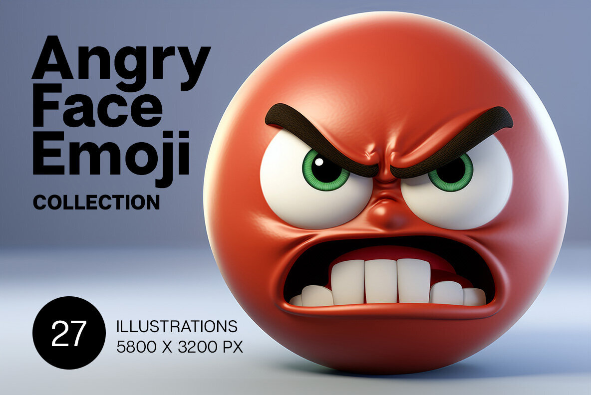 Angry Face Emoji 1