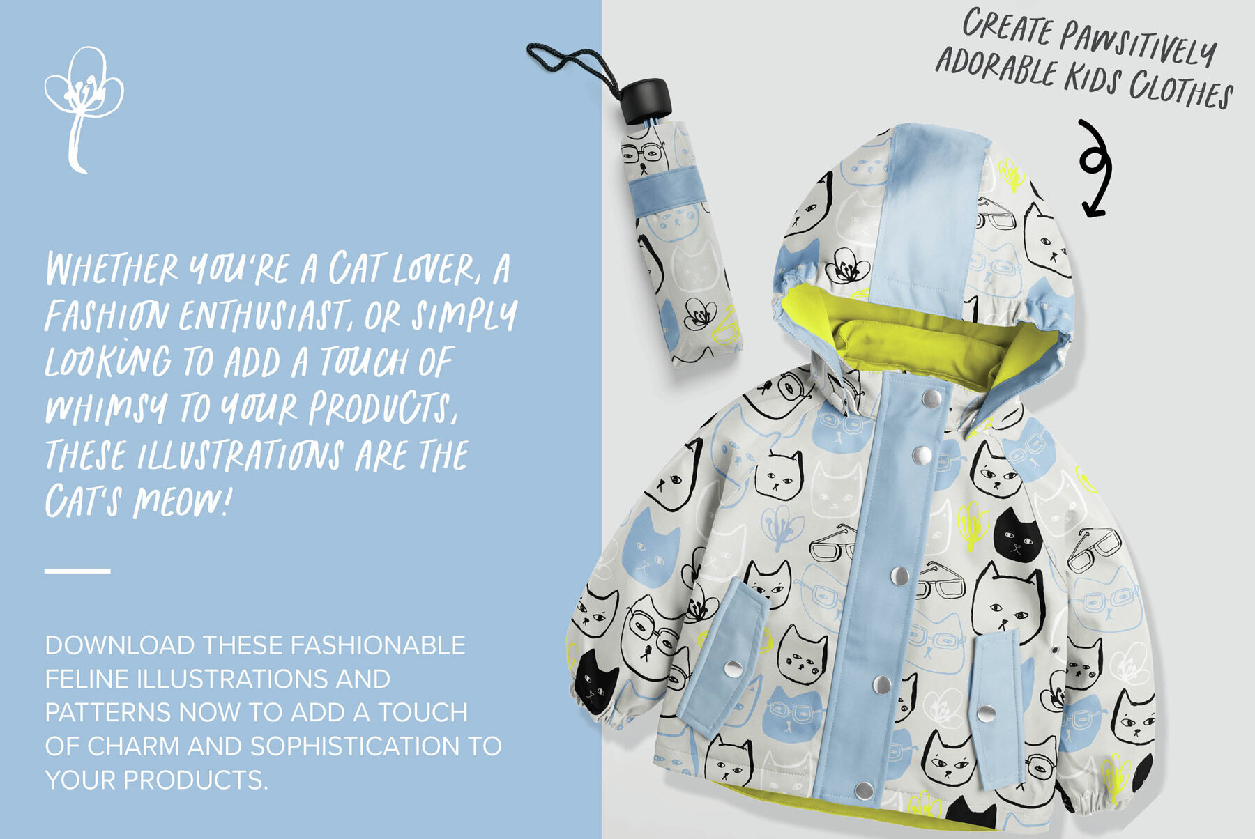 Pawsome Cats Seamless Pattern   Illustrations 3