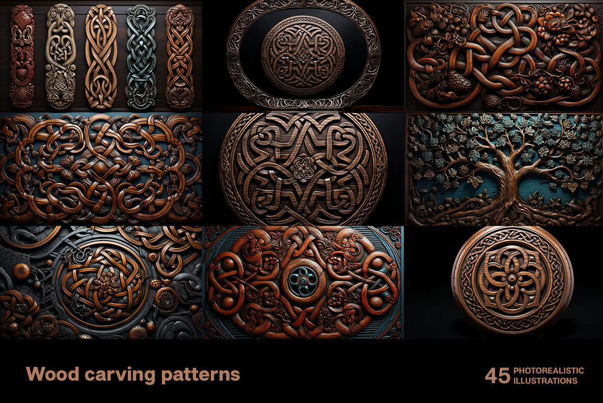 Wood carving patterns 2