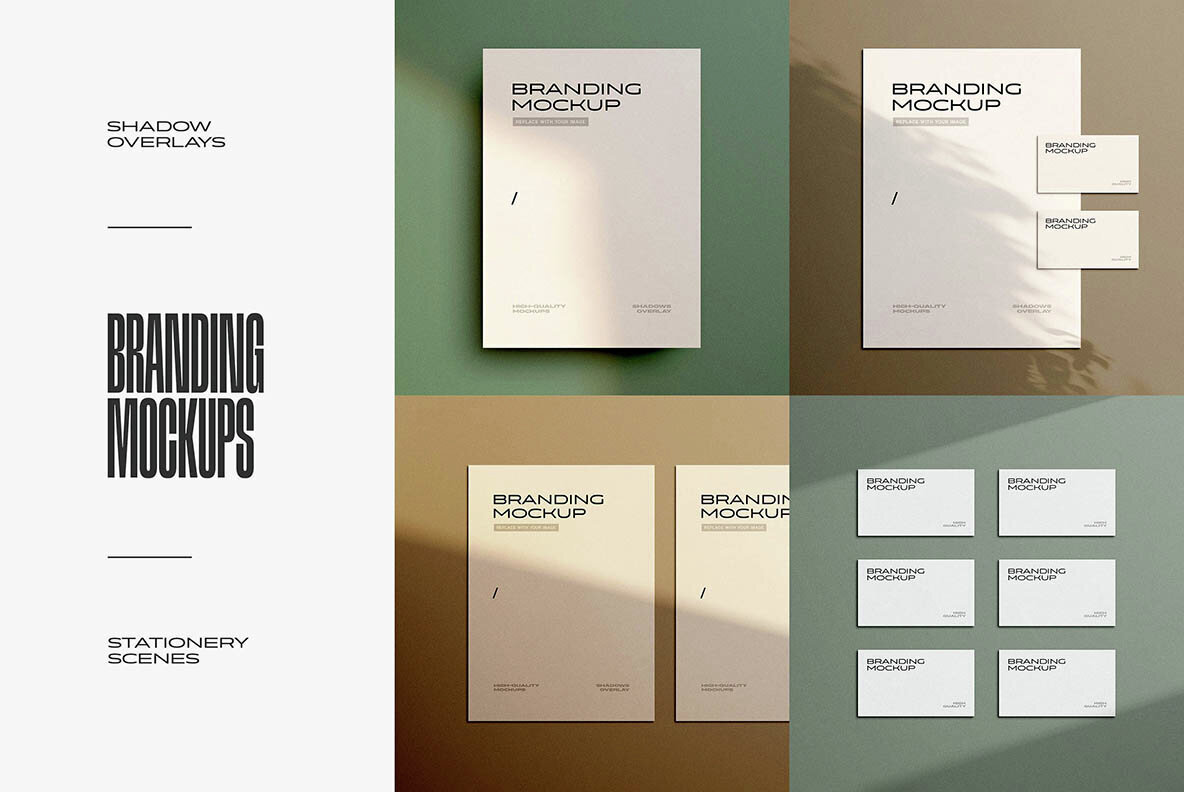 Branding Letterhead and Business Cards Mockups 1