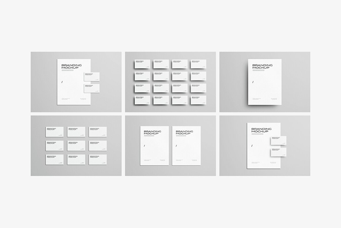 Branding Letterhead and Business Cards Mockups 5
