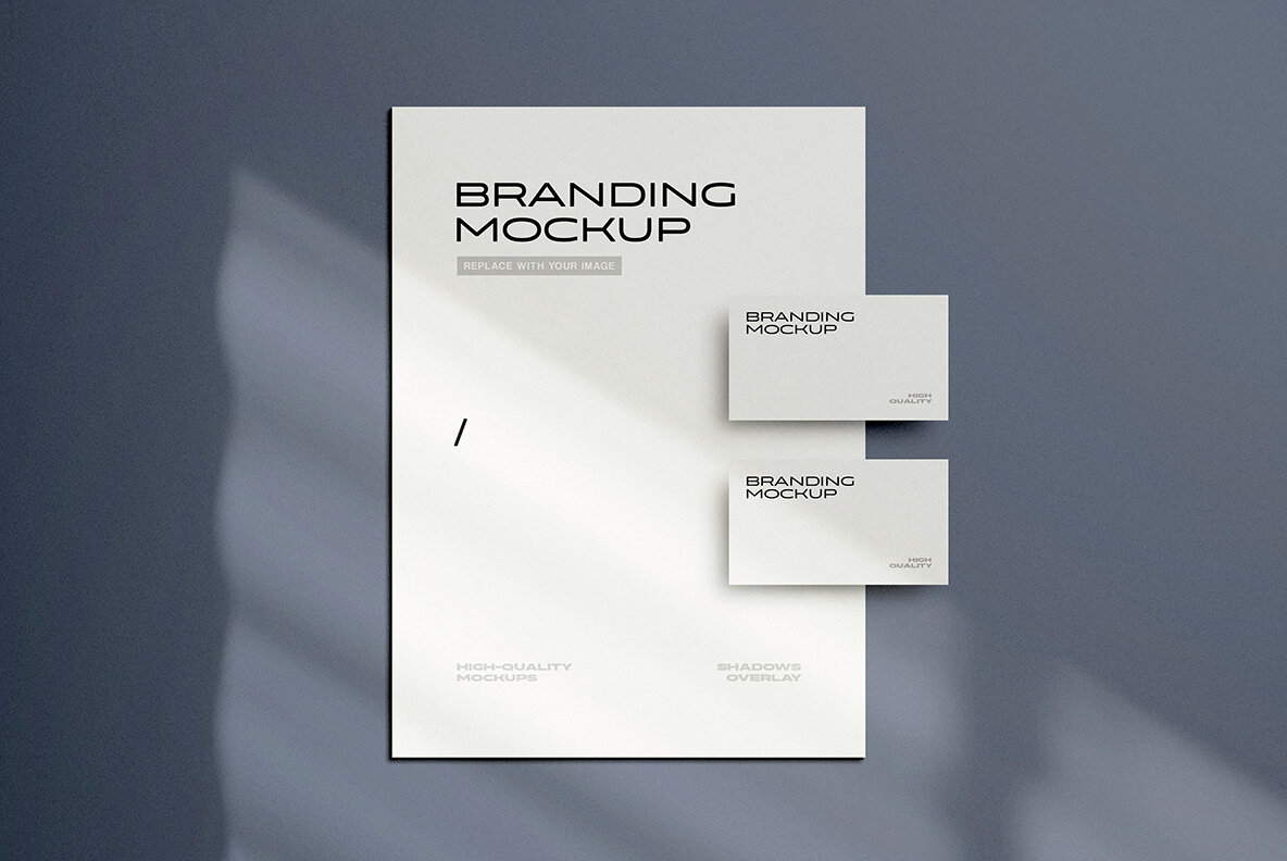 Branding Letterhead and Business Cards Mockups 6